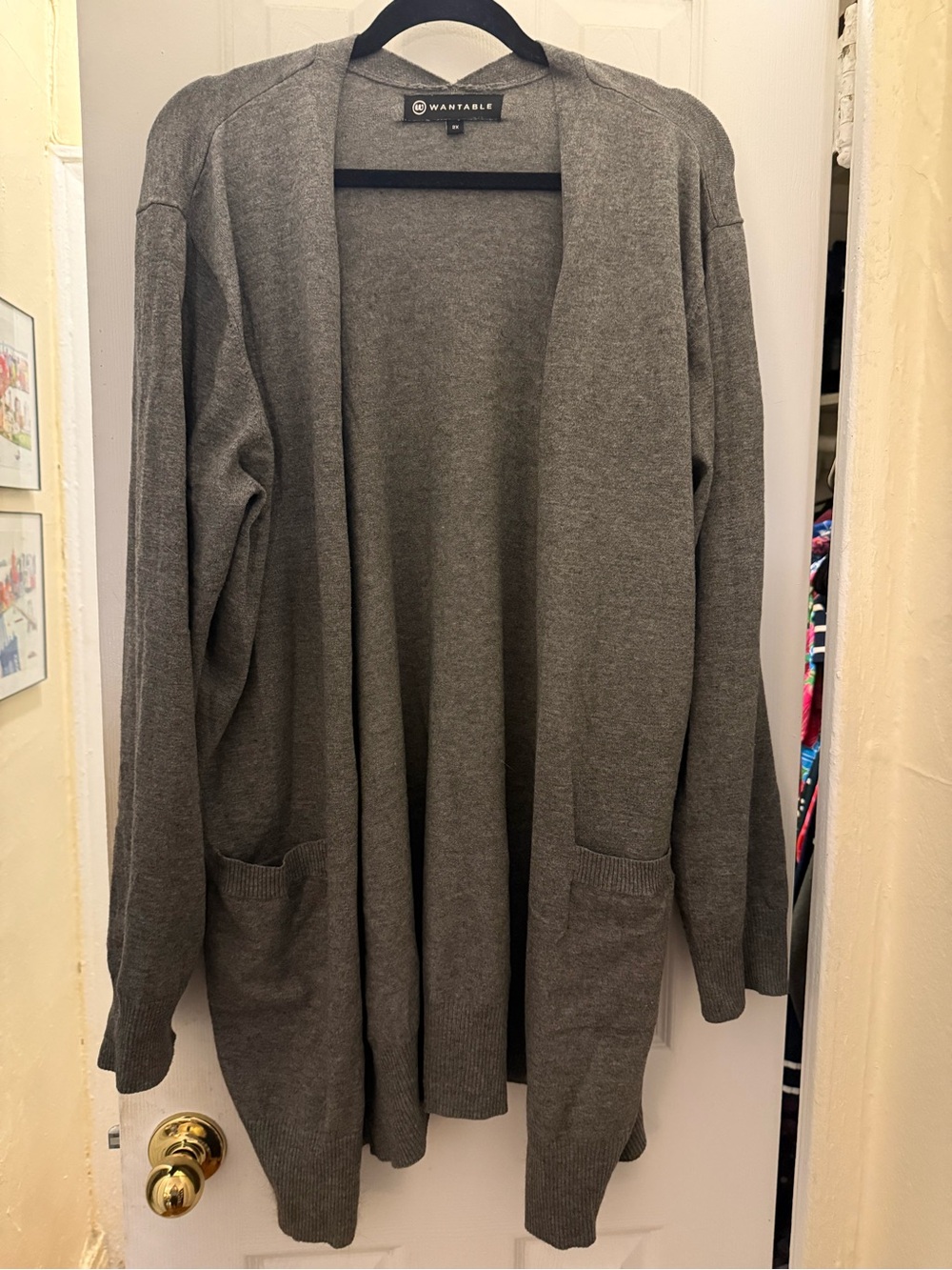 Wantable Women's Open-Front Gray Cardigan Sweater